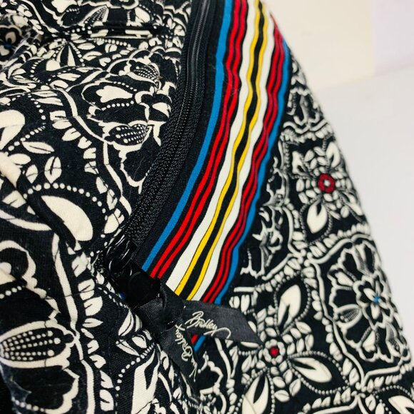 Vera Bradley Floral Grand Weekender Travel Bag Retro Stripes Adjustable Strap - Picture 13 of 16